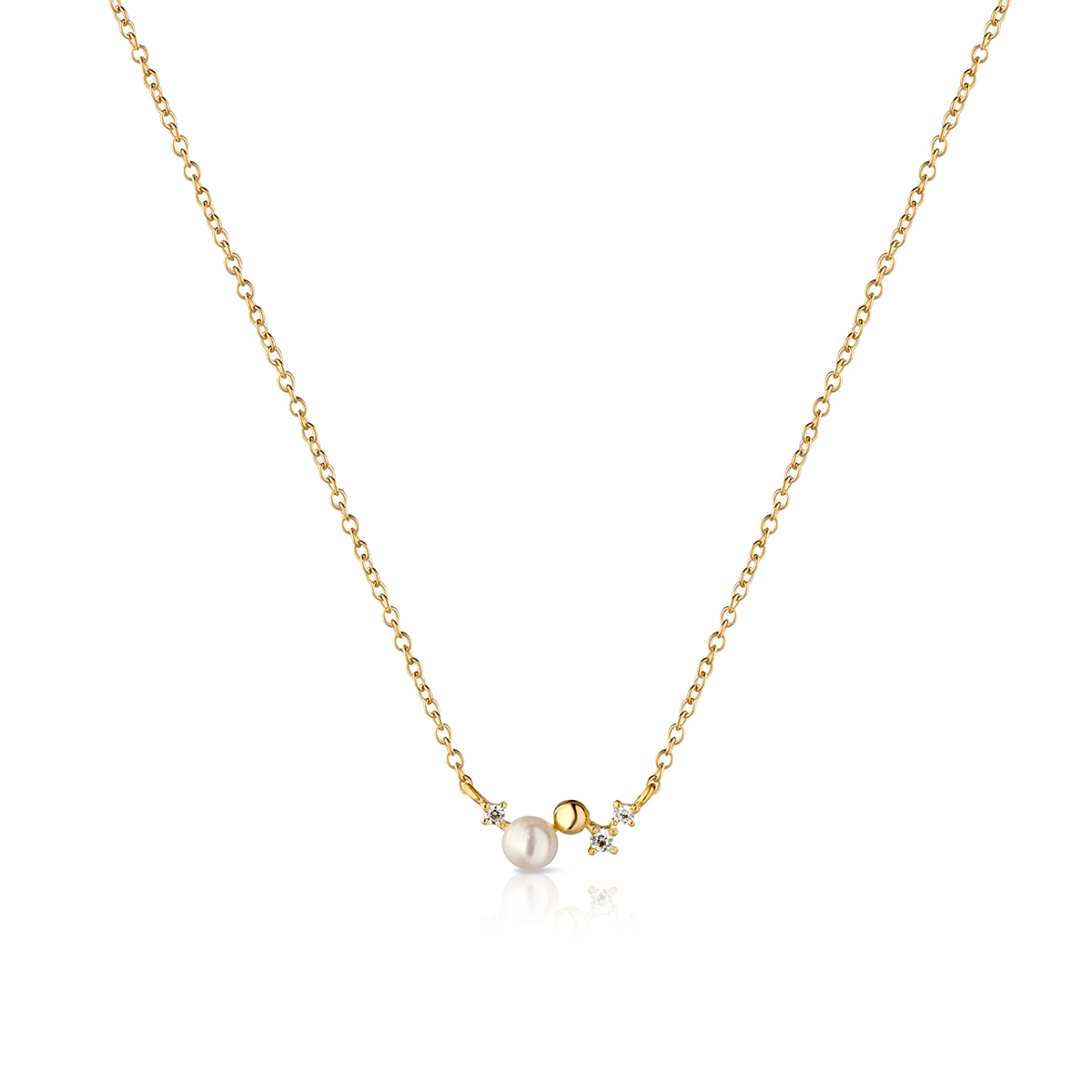 W.KRUK Naszyjnik srebrny pozłacany