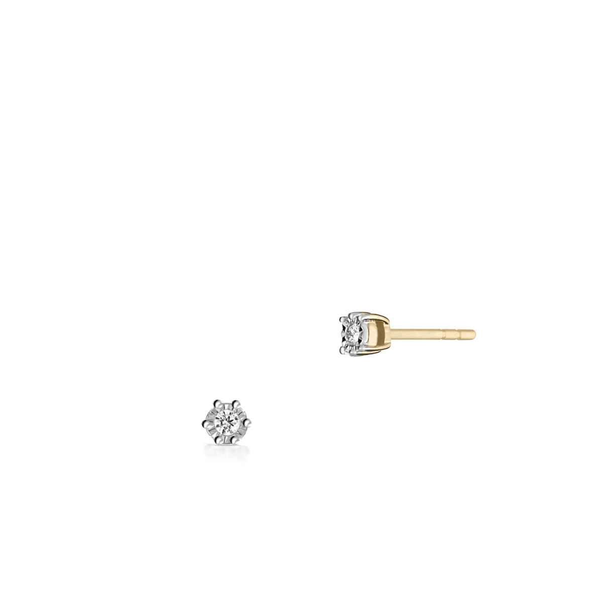 W.KRUK Kolczyki złote z diamentami