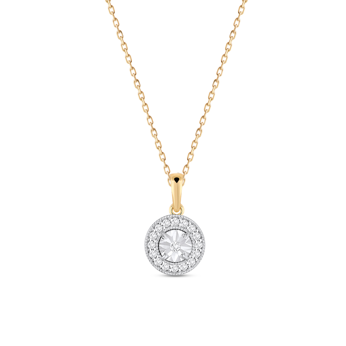 W.KRUK - Wisiorek złoty kółko z cyrkoniami