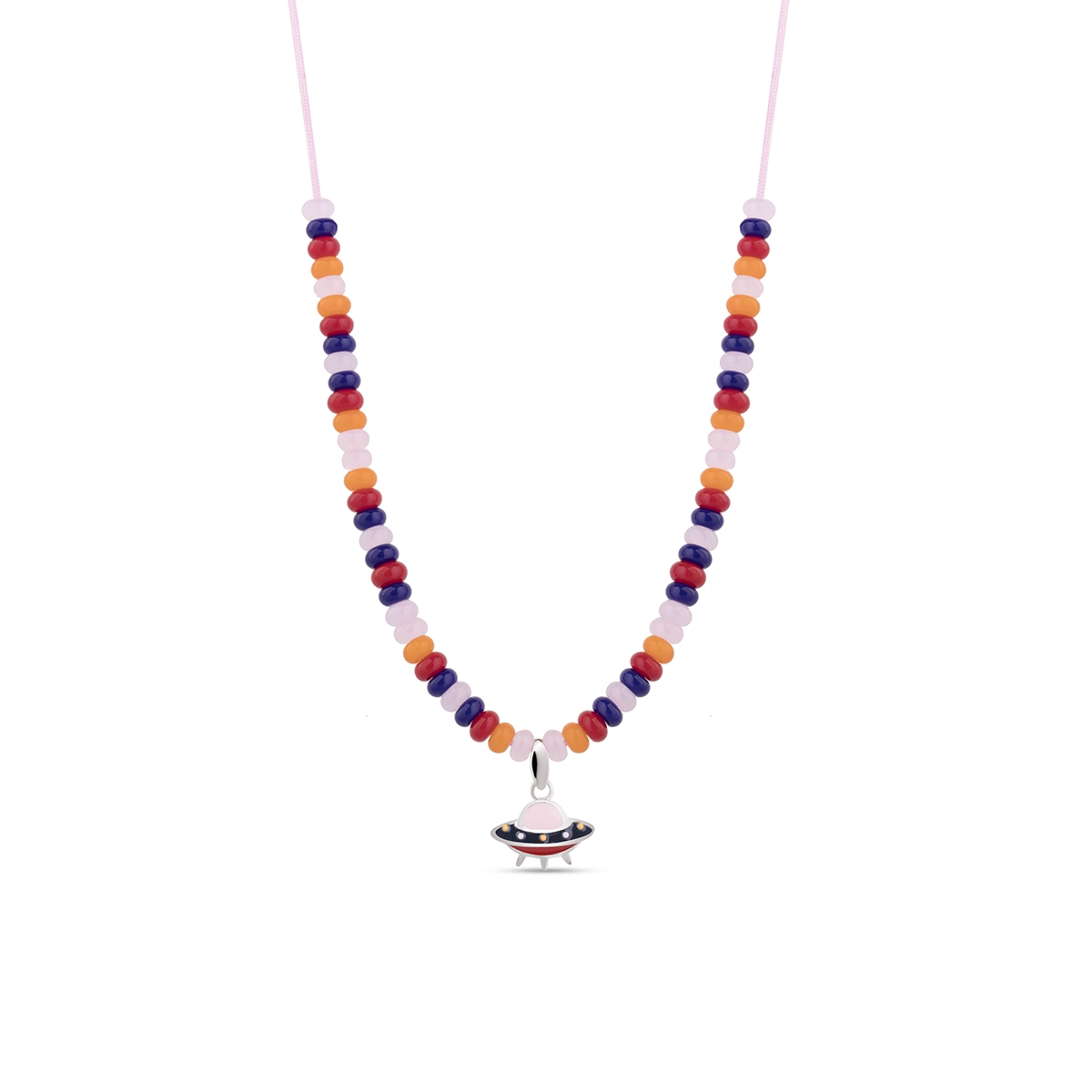 W.KRUK Naszyjnik srebrny z motywem UFO