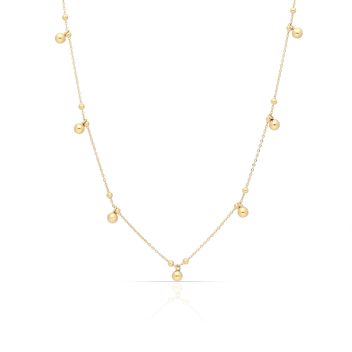 W.KRUK Naszyjnik złoty z kulkami
