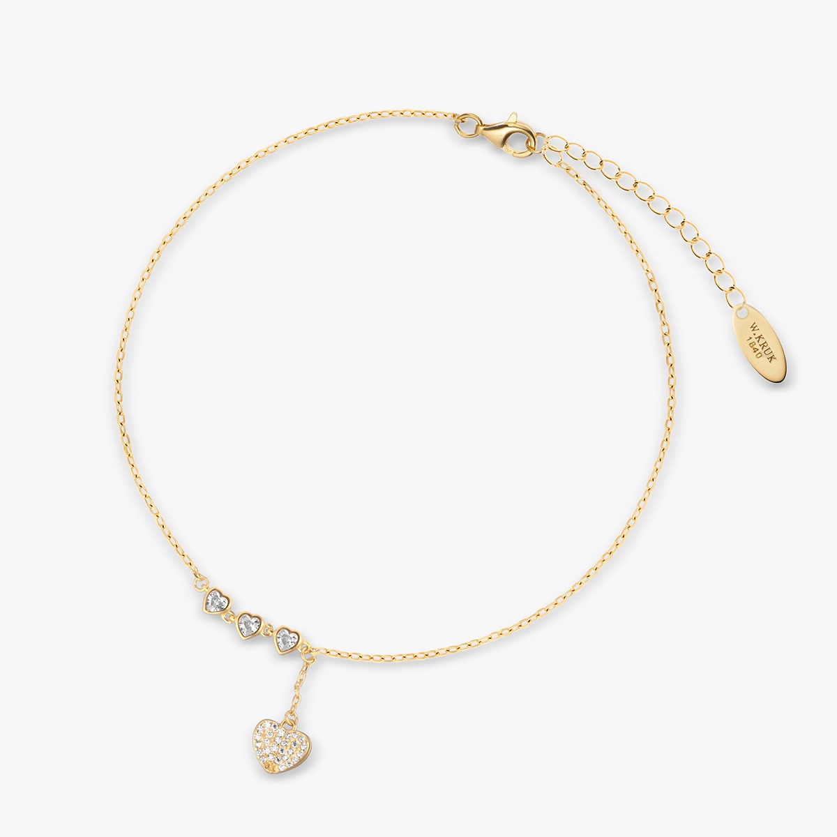 W.KRUK Bransoleta srebrna na nogę