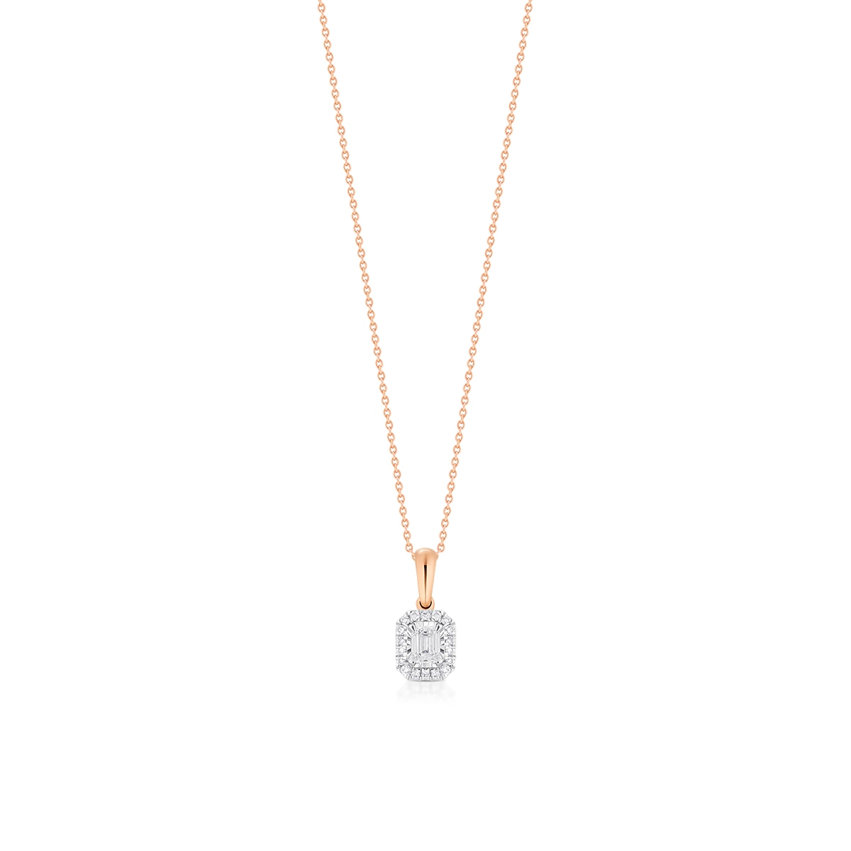 W.KRUK Wisiorek złoty bicolor z brylantem i diamentami