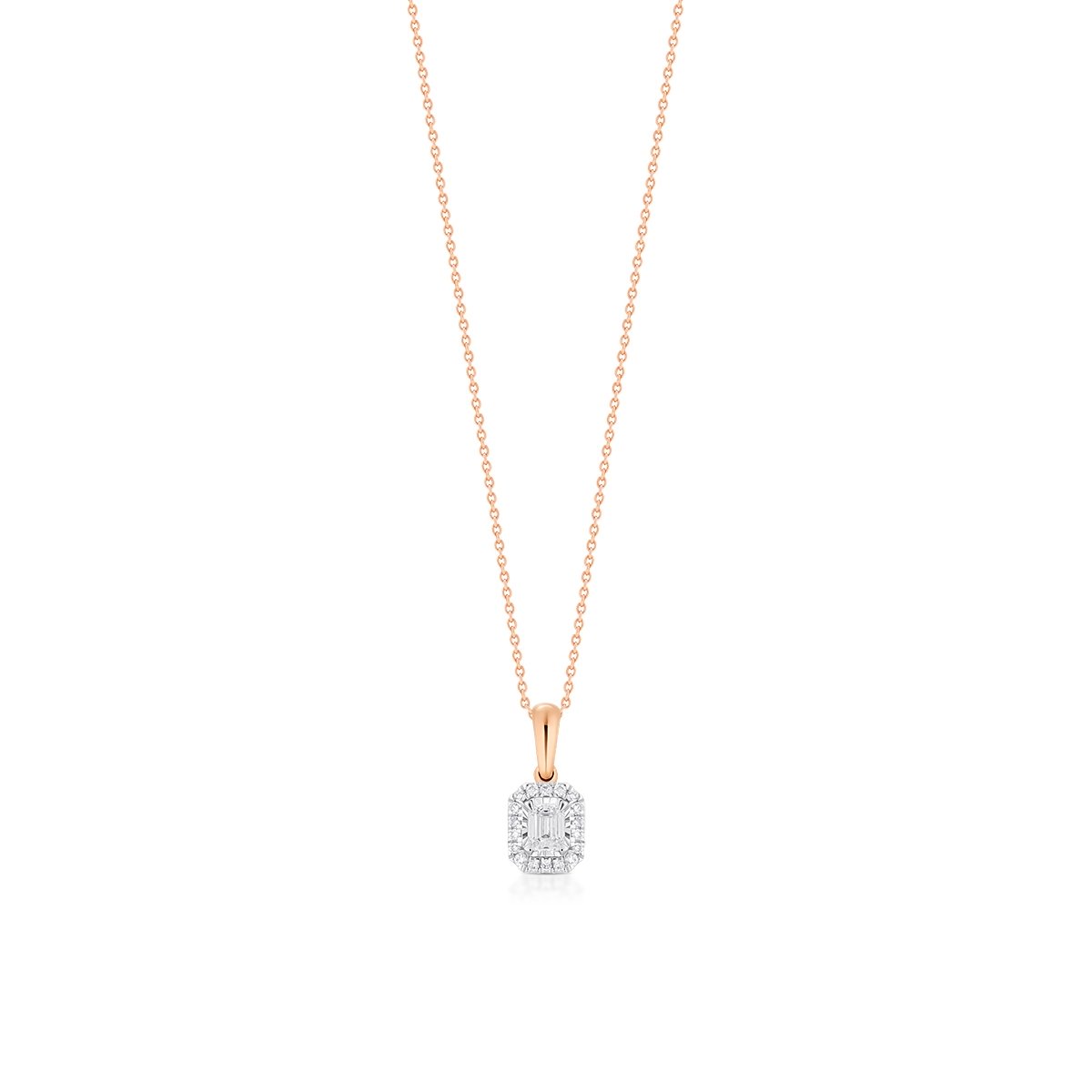 W.KRUK Wisiorek złoty bicolor z brylantem i diamentami