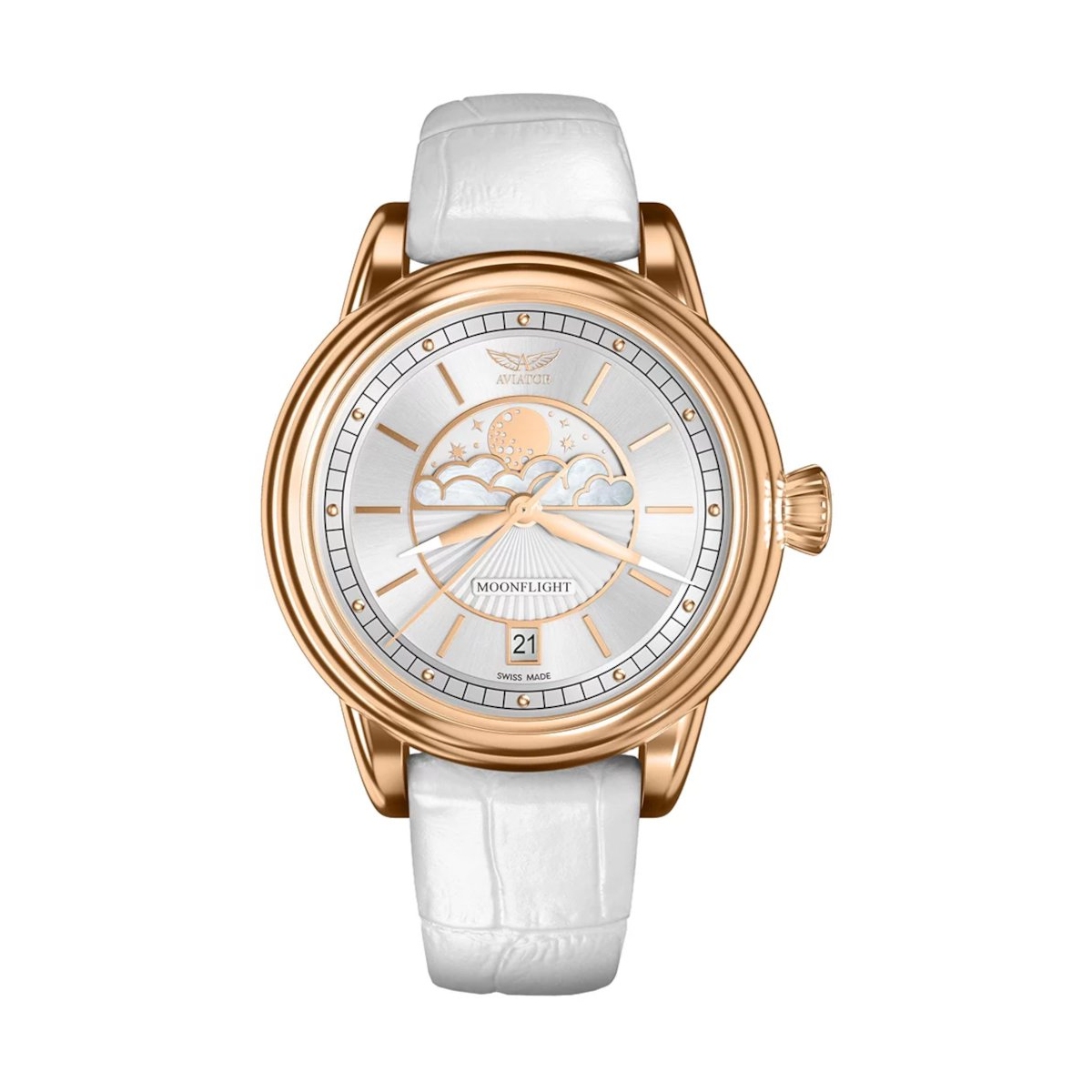 W.KRUK ZEGAREK AVIATOR DOUGLAS MOONFLIGHT