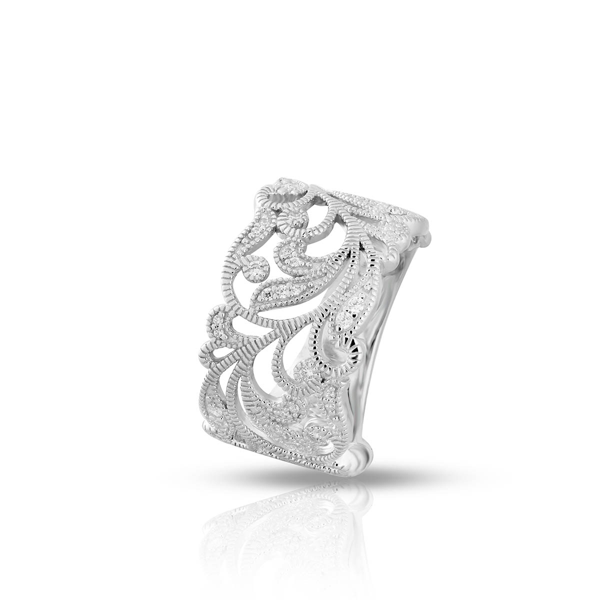 W.KRUK Pierścionek srebrny Ażurowa