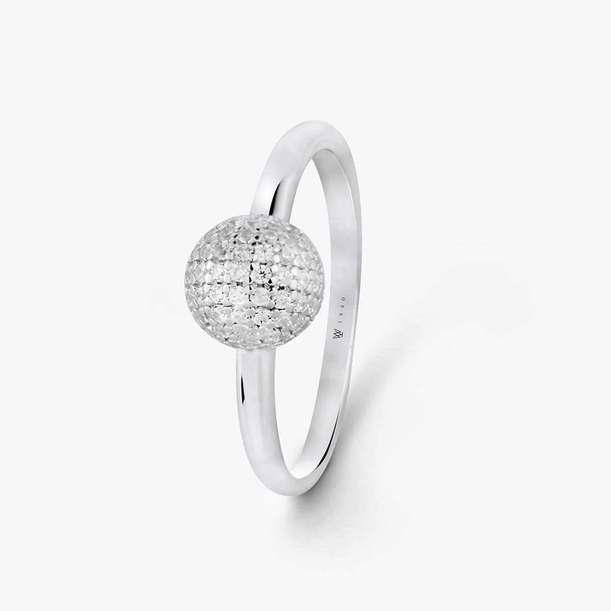 W.KRUK Pierścionek srebrny z cyrkoniami