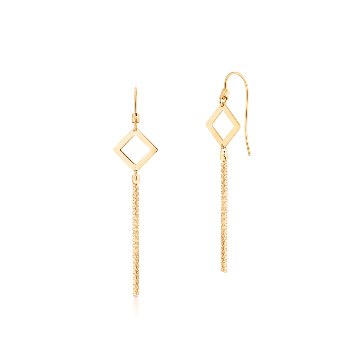 W.KRUK Kolczyki złote romby