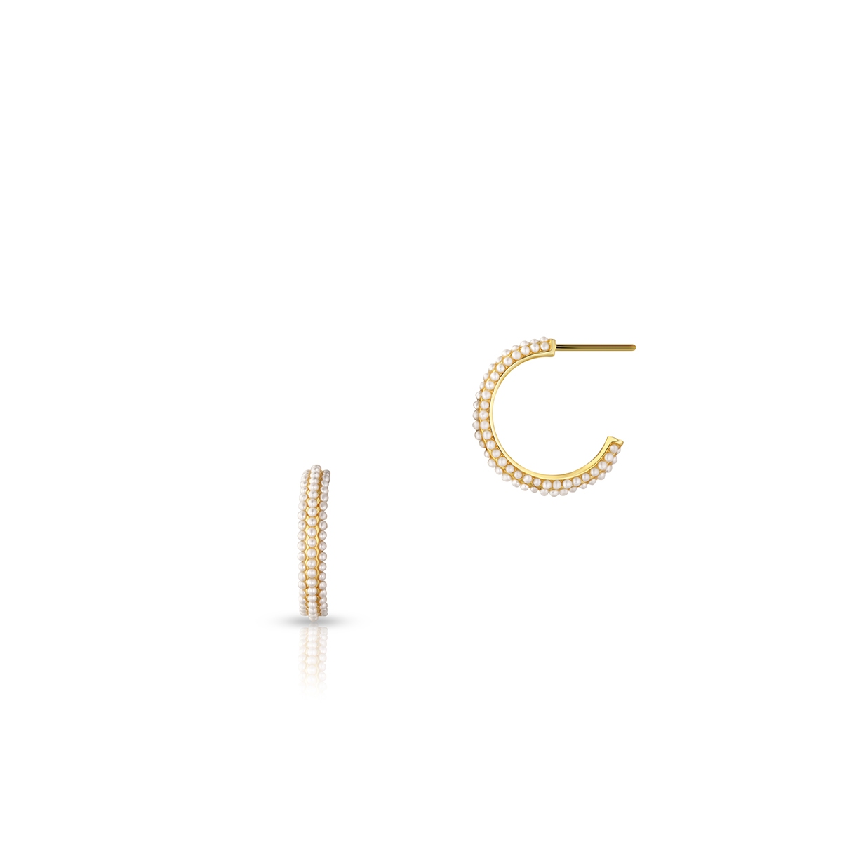 W.KRUK Kolczyki srebrne półkola