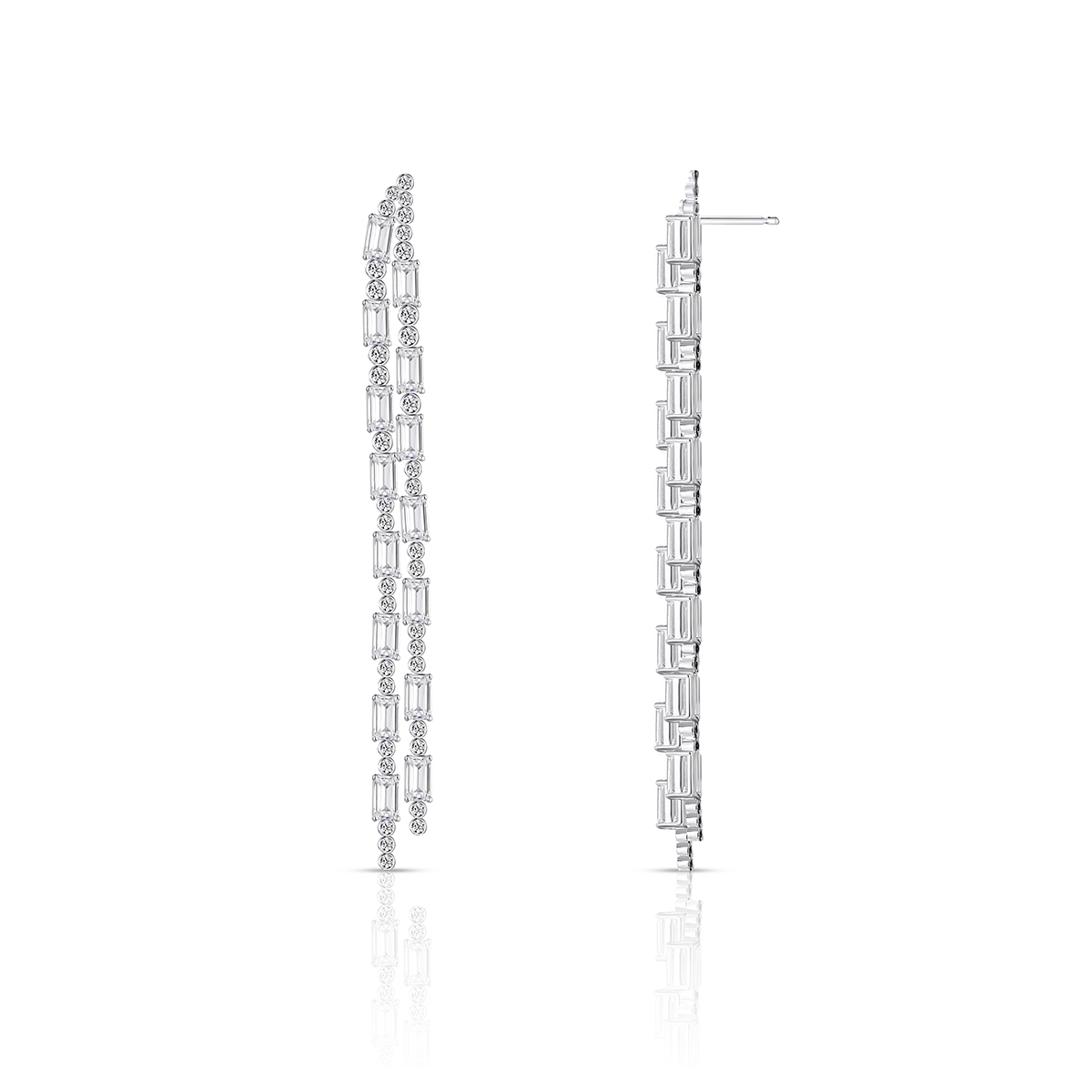 W.KRUK Kolczyki srebrne z cyrkoniami Ceremonials