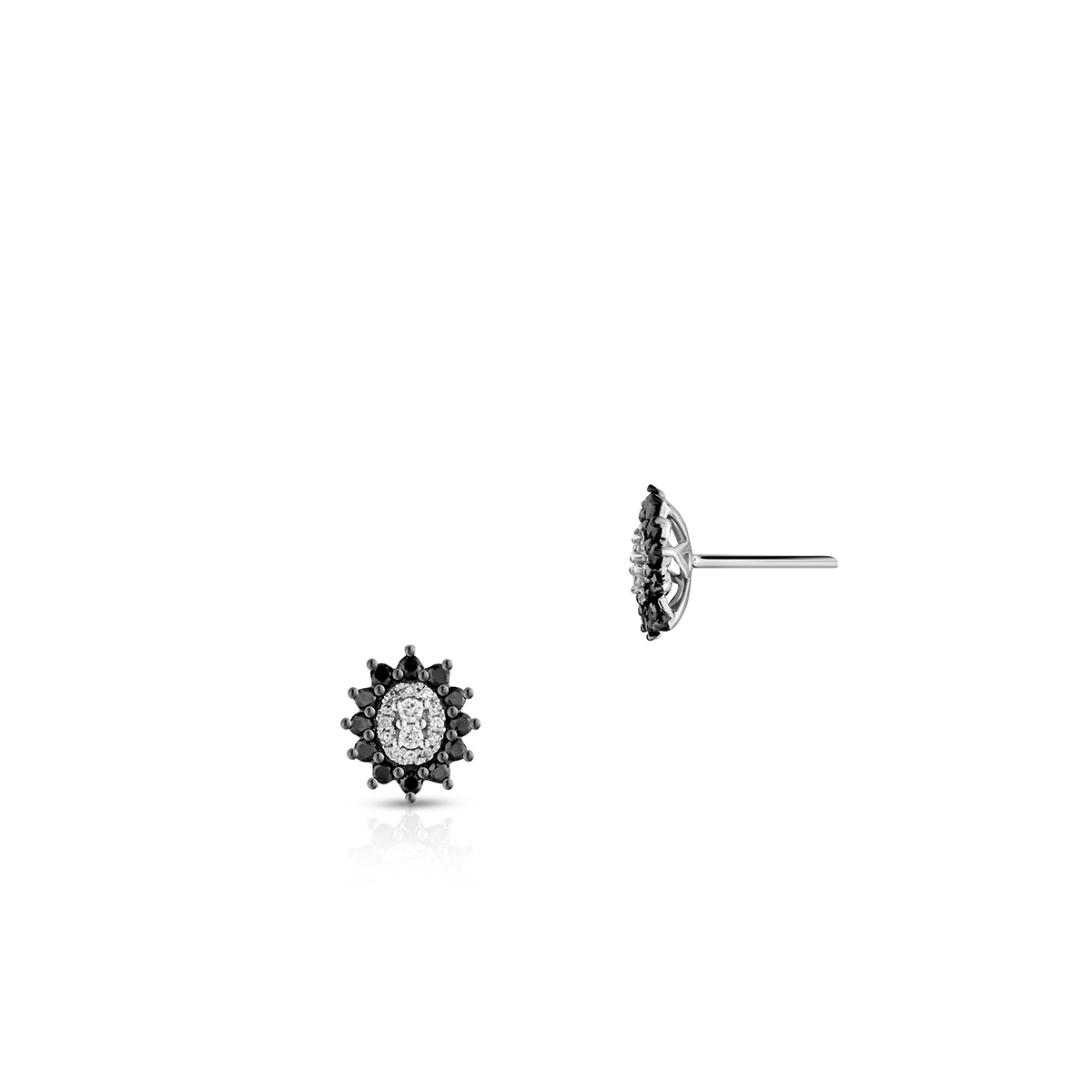 W.KRUK Kolczyki białe złoto z diamentami