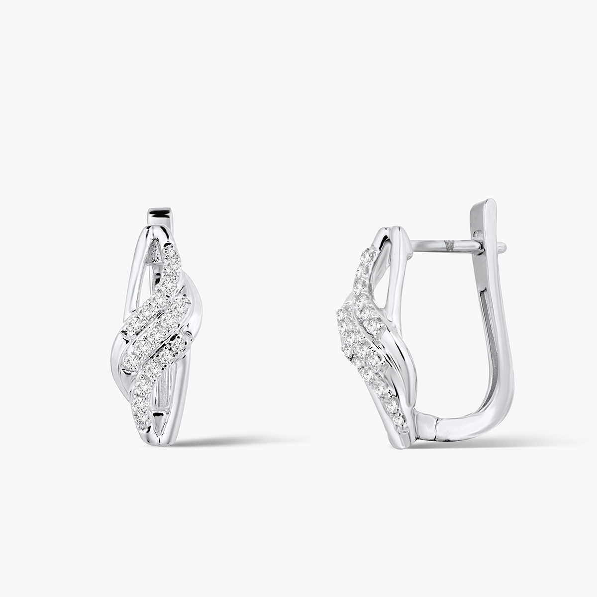 W.KRUK Kolczyki złote z diamentami