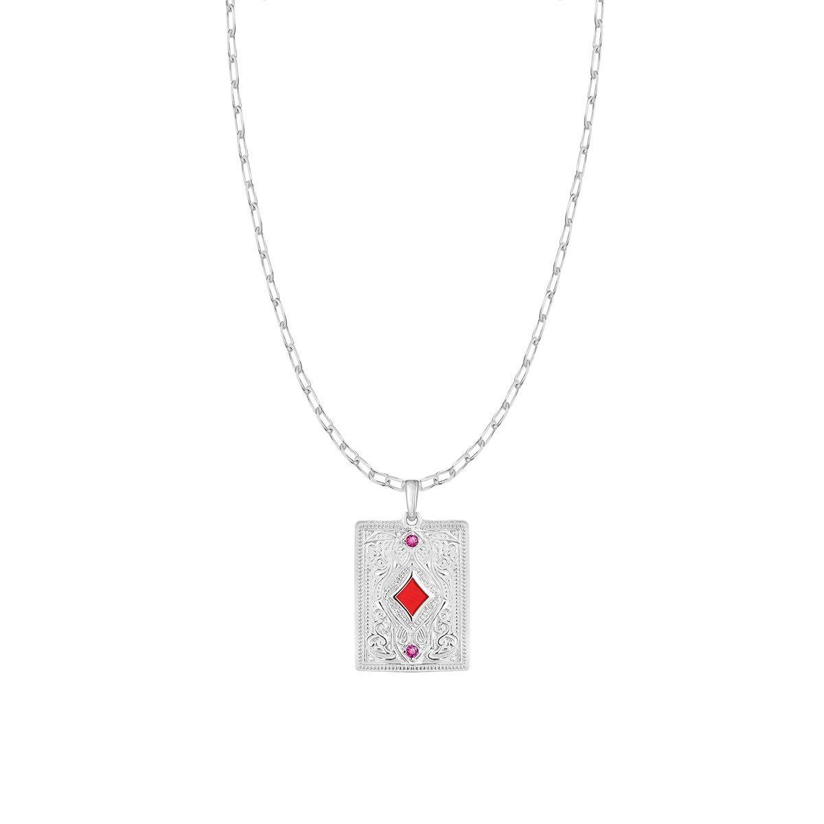 W.KRUK Wisiorek Karta Karo Wonderland