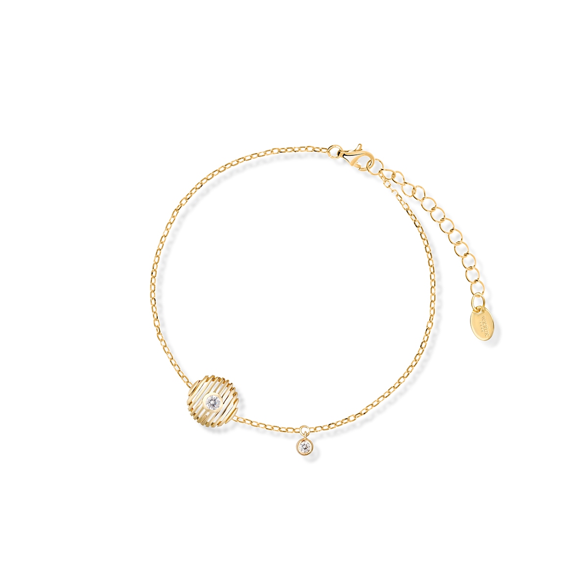 W.KRUK Bransoleta srebrna pozłacana