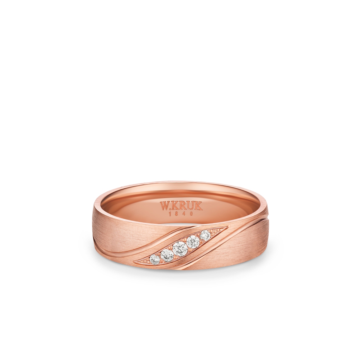 W.KRUK Obrączka złota z brylantami BOLLETA