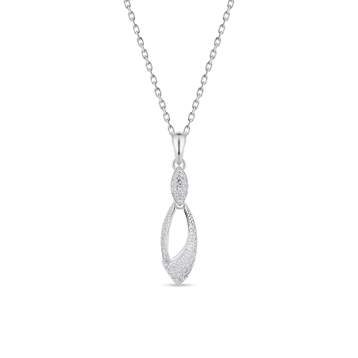 W.KRUK Wisiorek srebrny z cyrkoniami