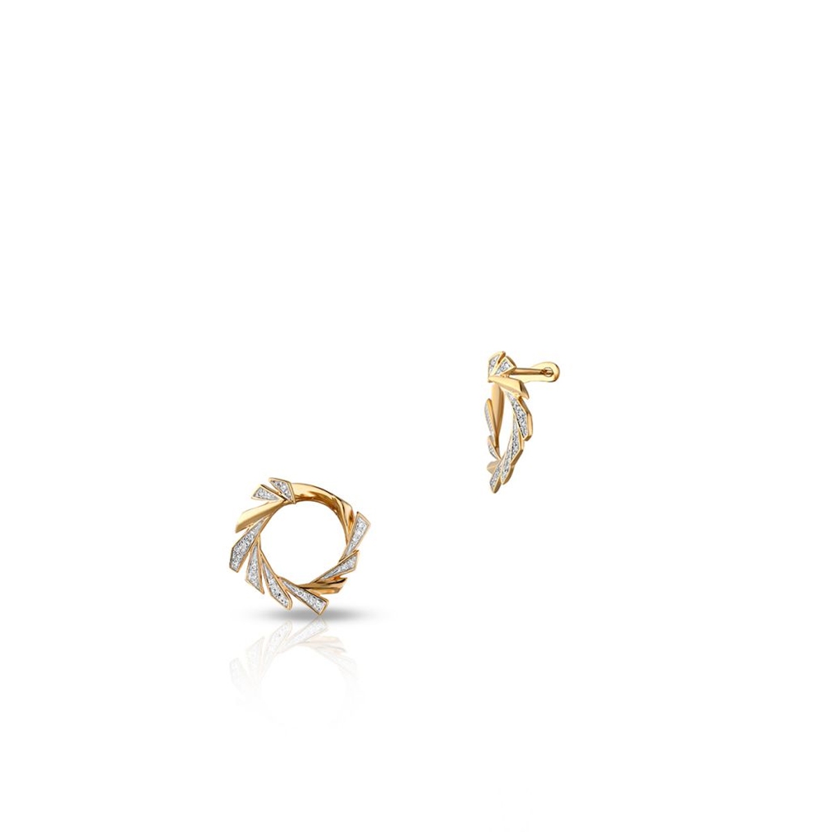 W.KRUK Kolczyki złote z diamentami