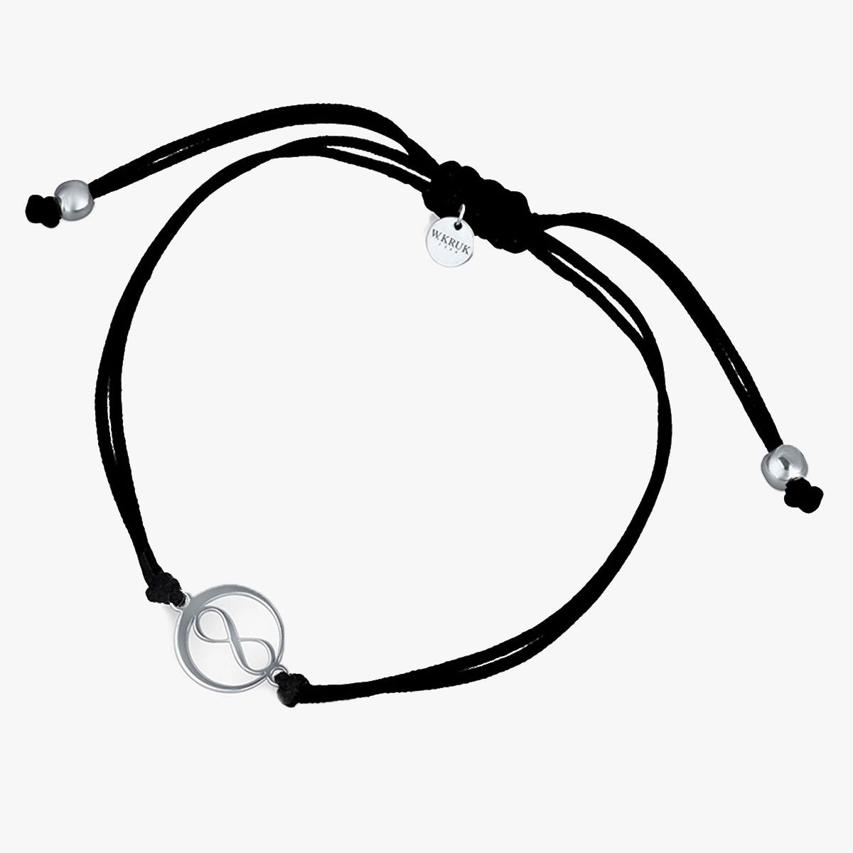 W.KRUK Bransoleta sznurkowa z motywem nieskończoności