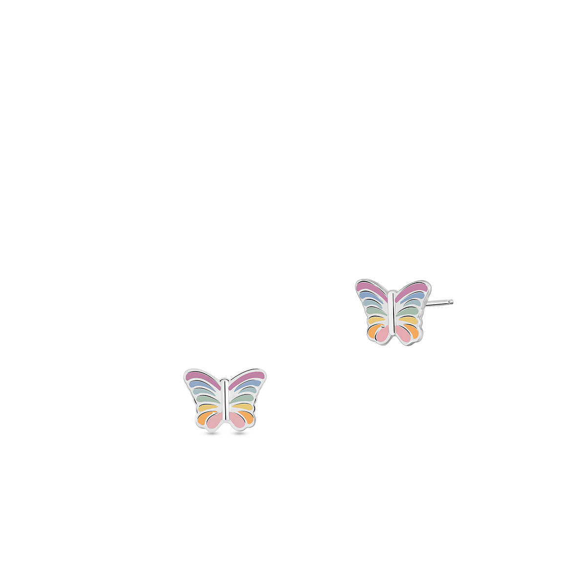 W.KRUK - Kolczyki srebrne motylki