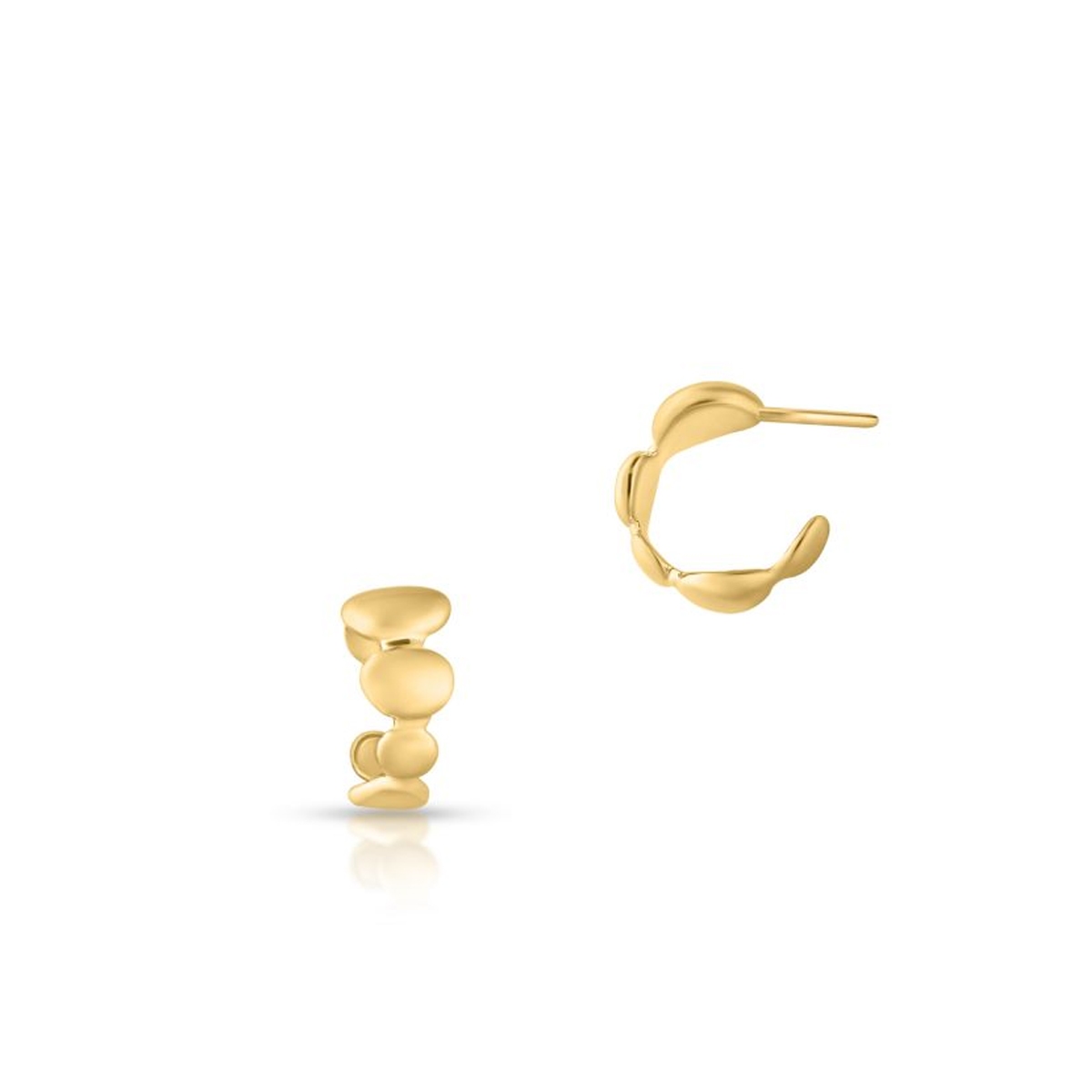 W.KRUK Kolczyki srebrne pozłacane