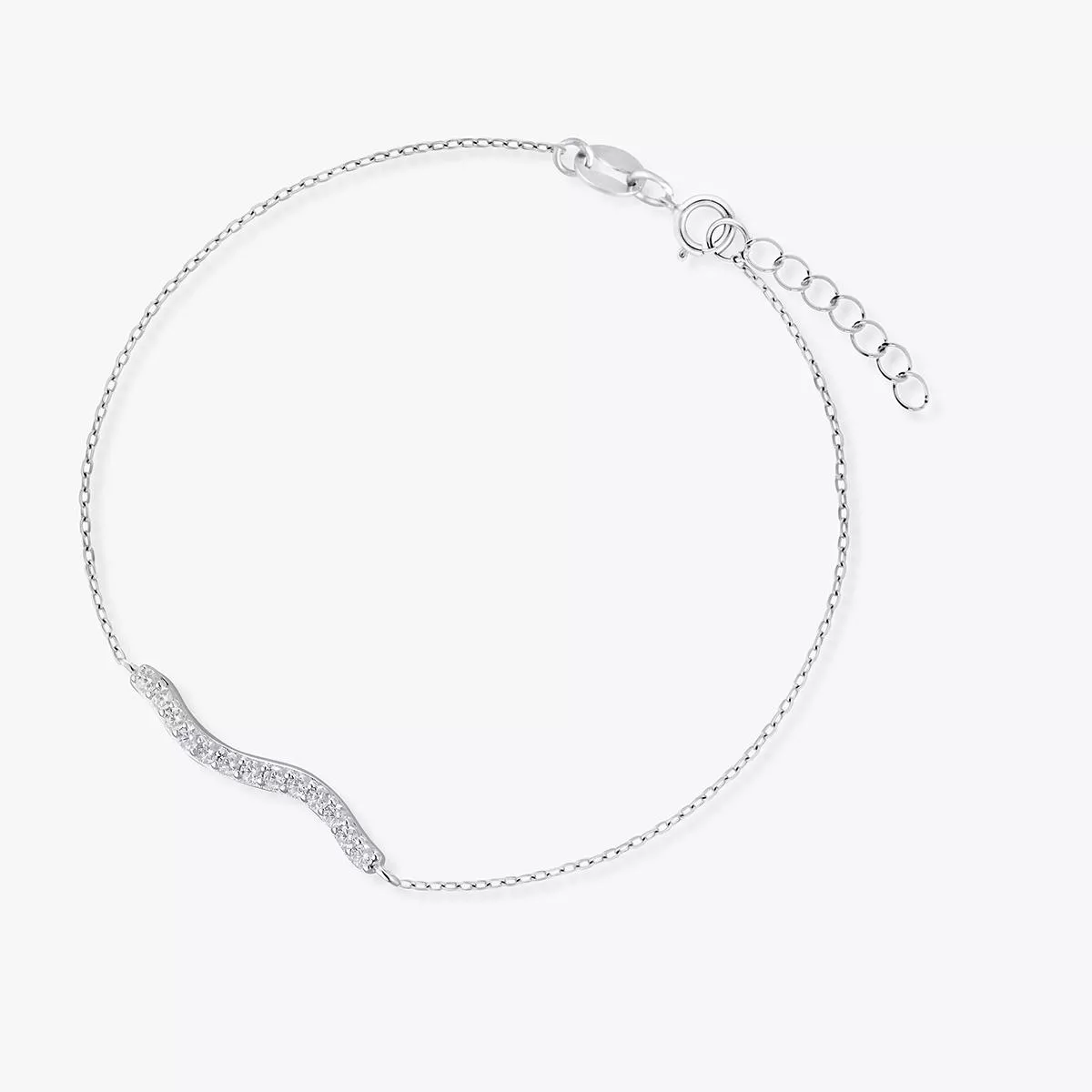 W.KRUK Bransoleta srebrna z cyrkoniami