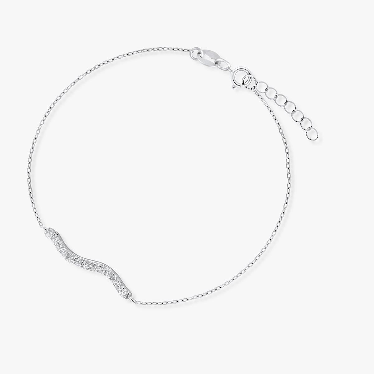 W.KRUK Bransoleta srebrna z cyrkoniami