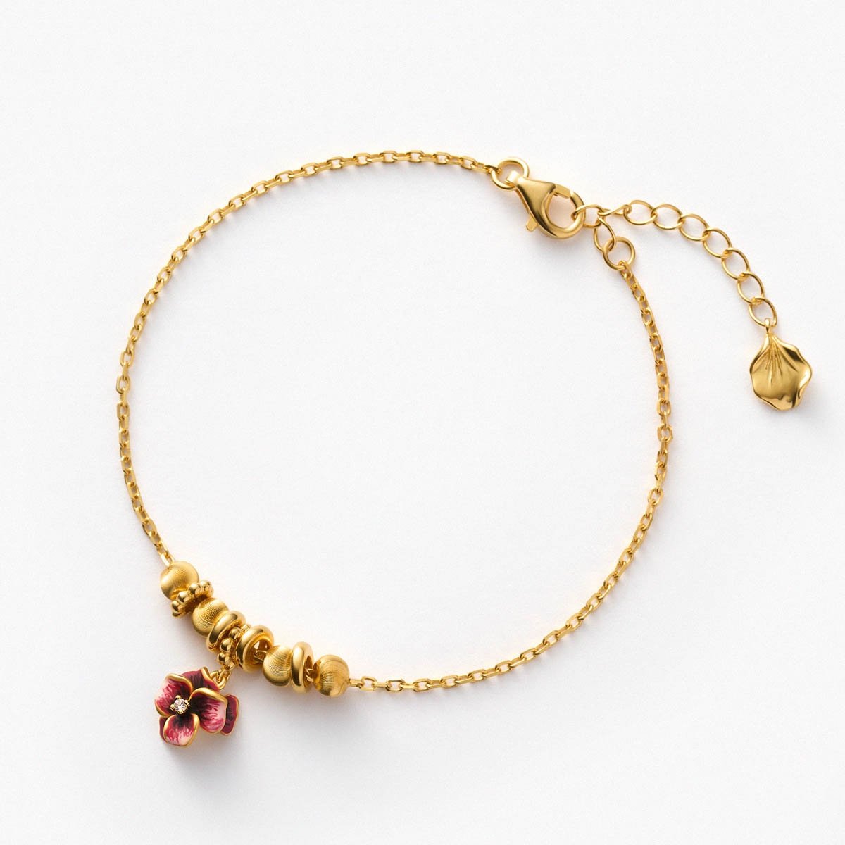 W.KRUK Bransoleta srebrna Kwiaty Nocy Bratki