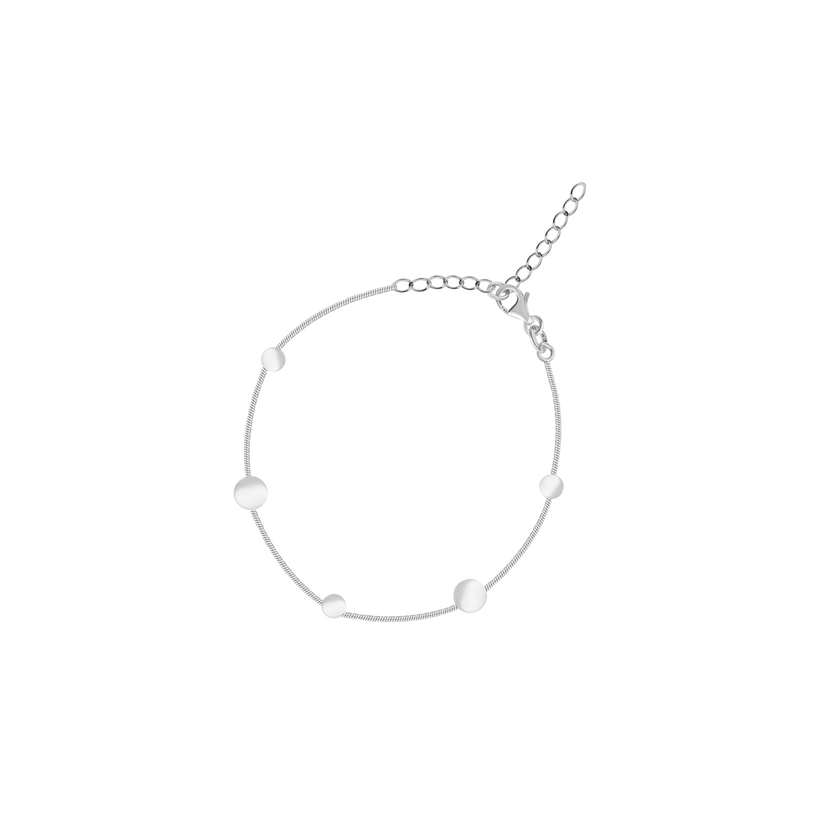 W.KRUK Bransoleta srebrna z elementami ozdobnymi