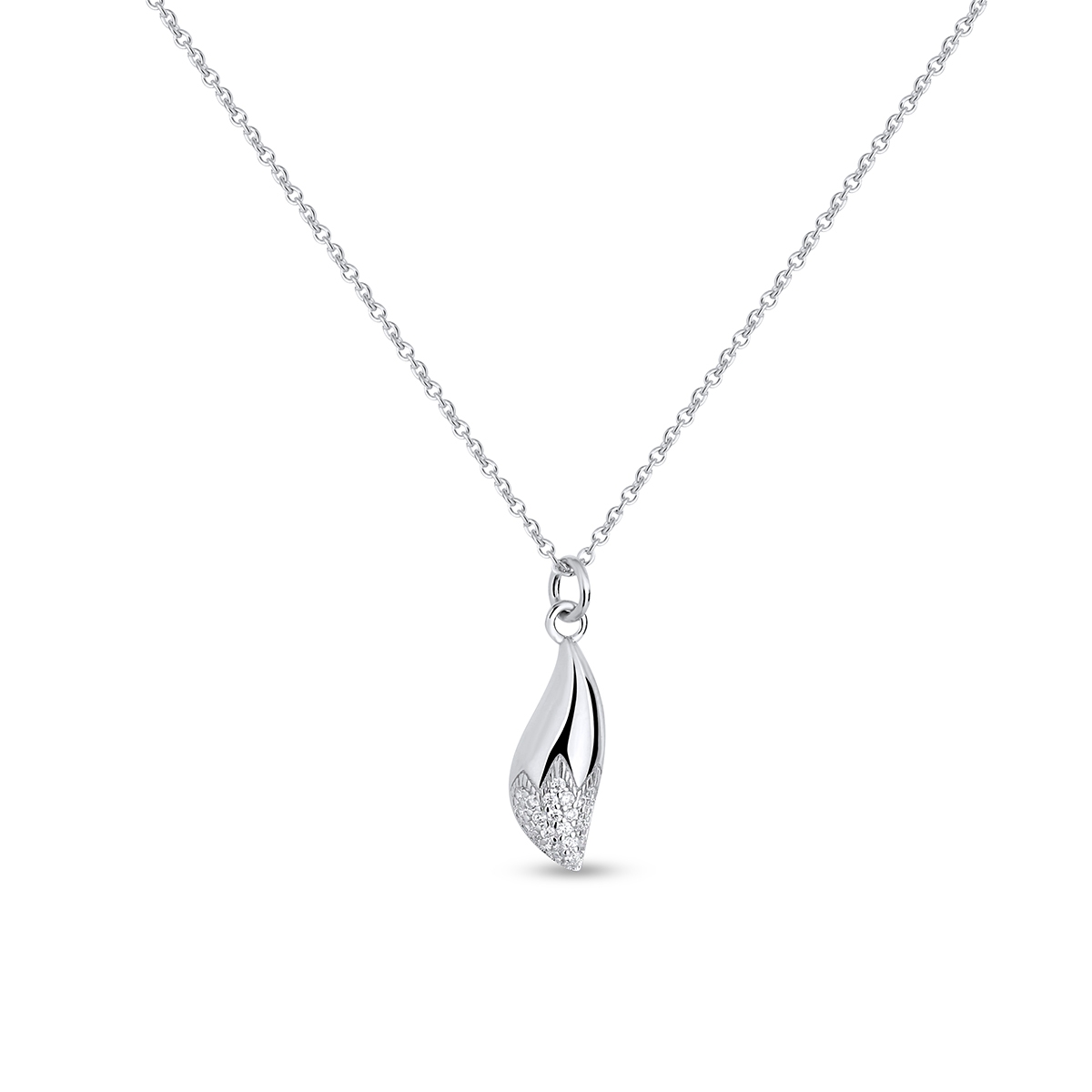 W.KRUK Naszyjnik srebrny z cyrkoniami