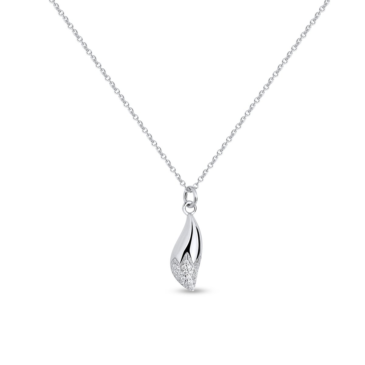 W.KRUK Naszyjnik srebrny z cyrkoniami