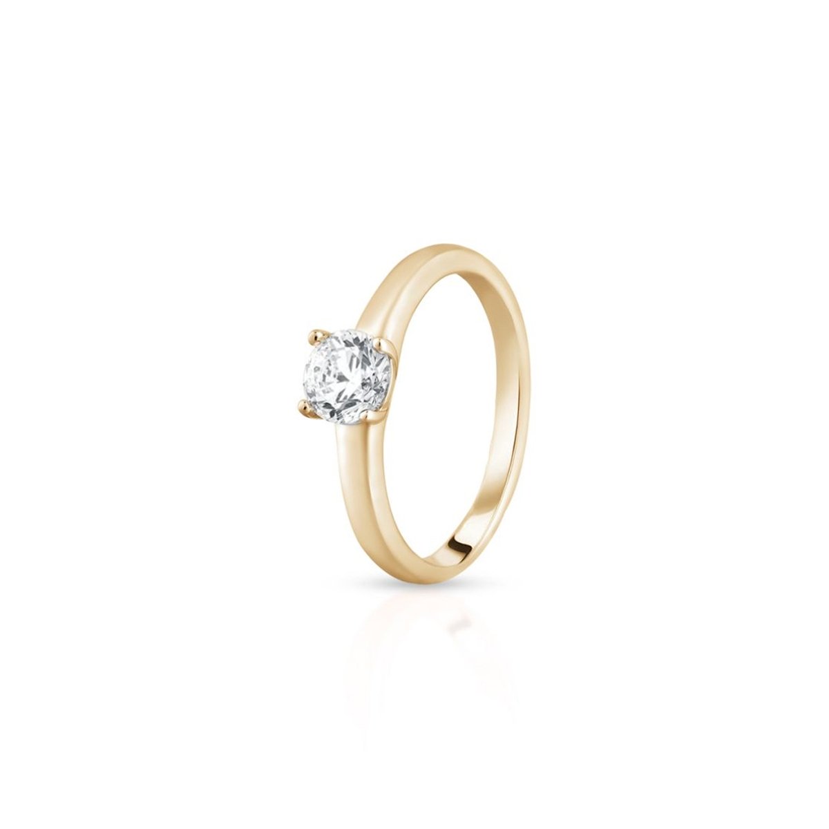 W.KRUK Pierścionek zaręczynowy złoty Szczęśliwy