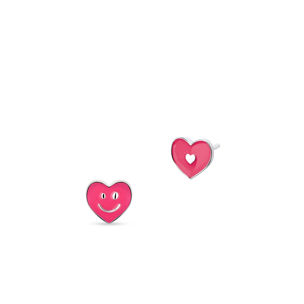 W.KRUK Kolczyki srebrne serca