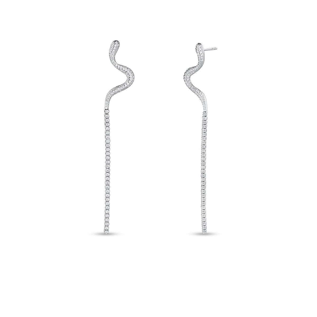 W.KRUK Kolczyki srebrne z cyrkoniami