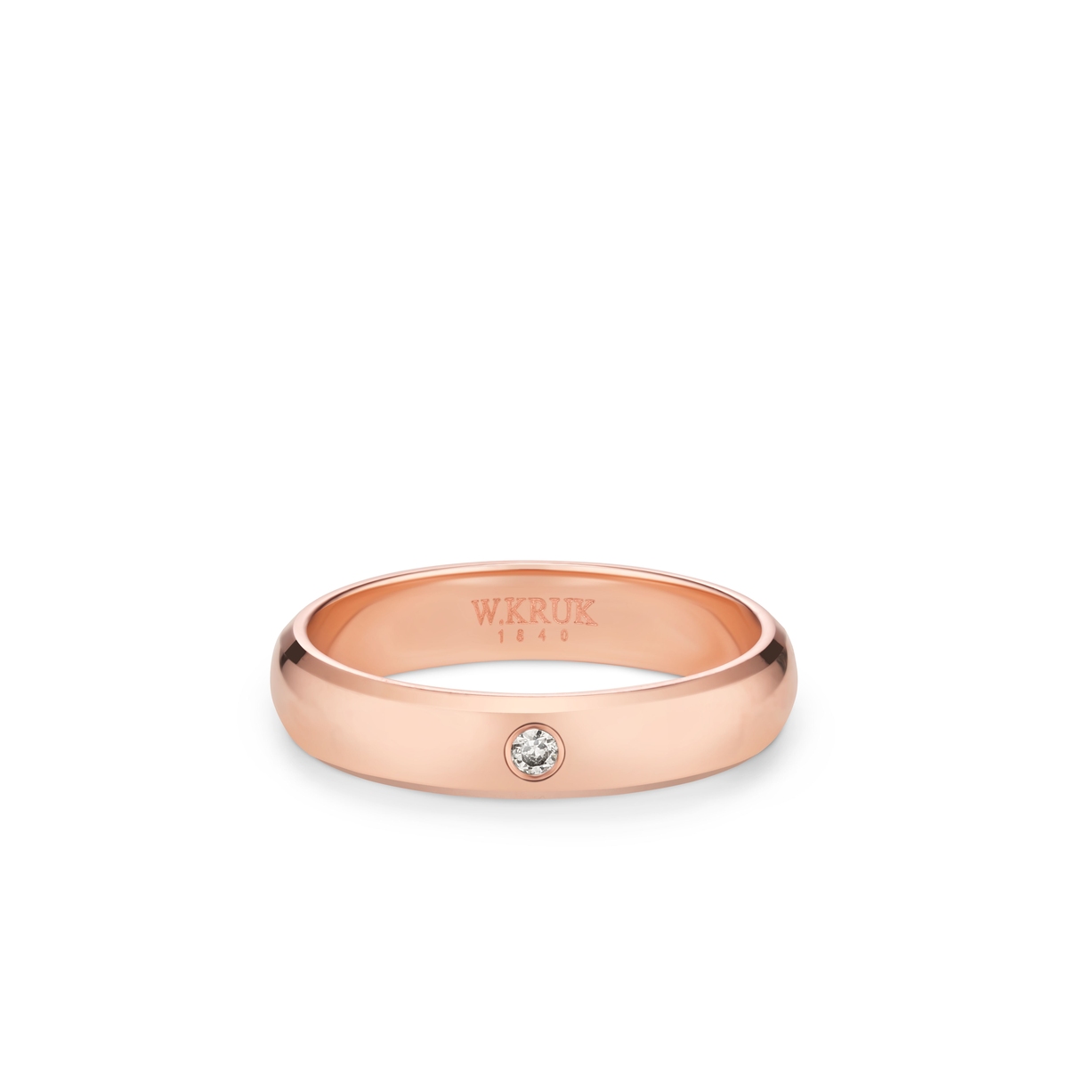 W.KRUK Obrączka złota z brylantem ALCHEMIA