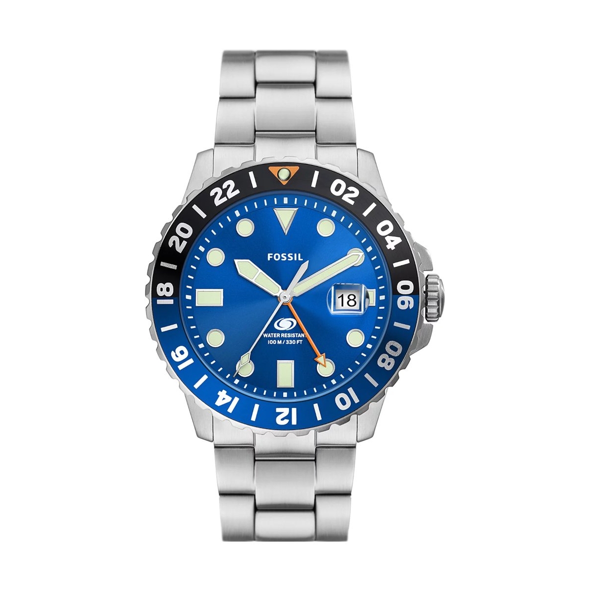 W.KRUK ZEGAREK FOSSIL BLUE GMT