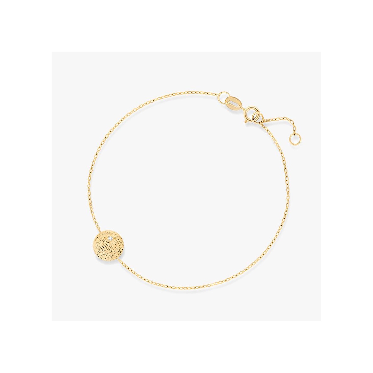 W.KRUK Bransoleta złota kółeczko z cyrkonią