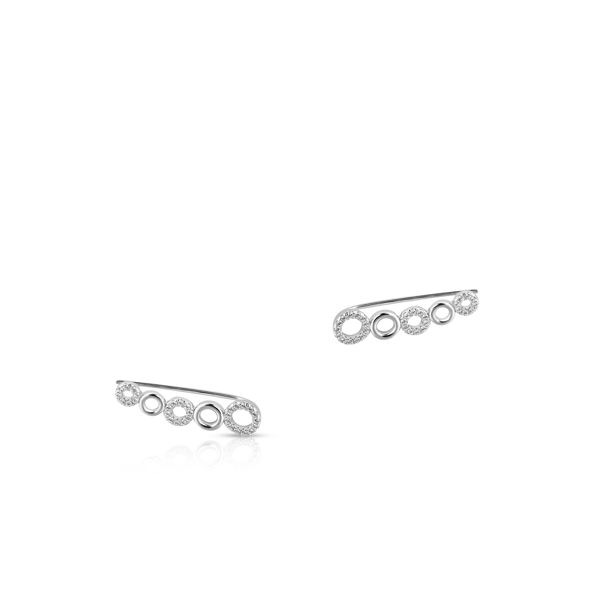 W.KRUK Nausznice srebrne z cyrkoniami