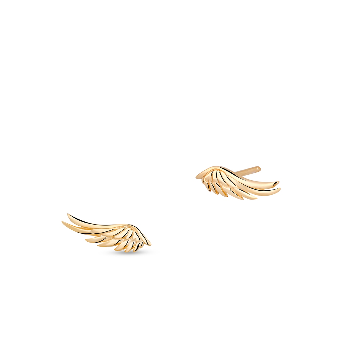 W.KRUK Kolczyki srebrne pozłacane skrzydła Freedom