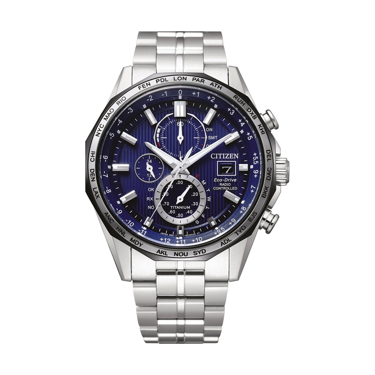 W.KRUK ZEGAREK CITIZEN RADIO CONTROLLED SUPER TITANIUM CHRONOGRAPH
