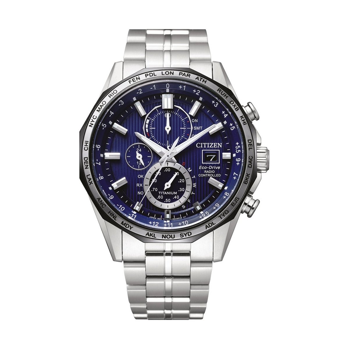 W.KRUK ZEGAREK CITIZEN RADIO CONTROLLED SUPER TITANIUM CHRONOGRAPH