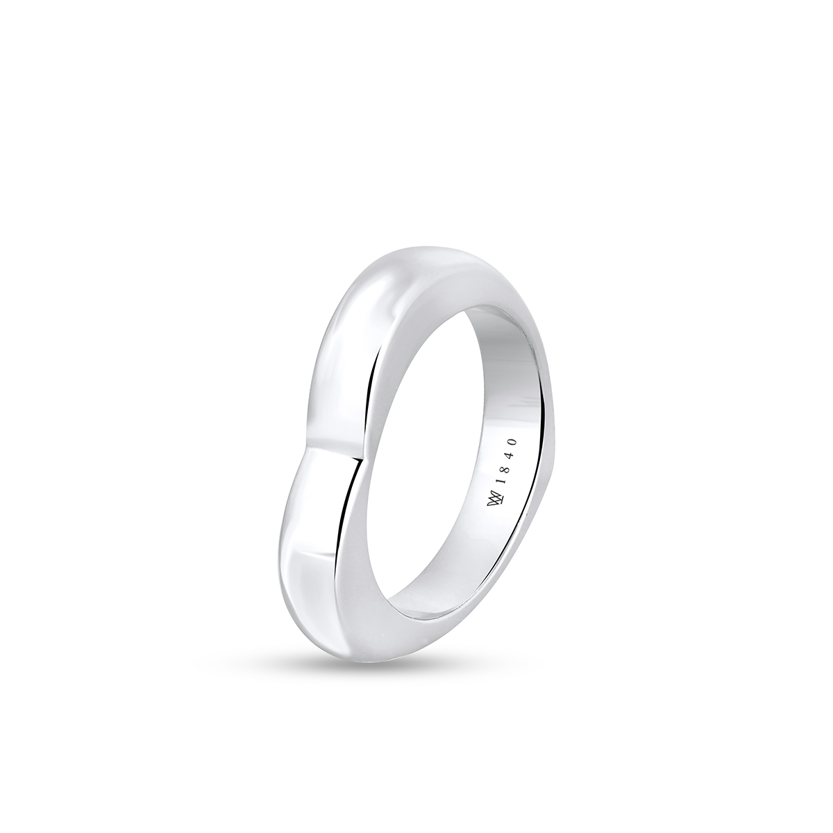 W.KRUK Pierścionek srebrny w kształcie serca