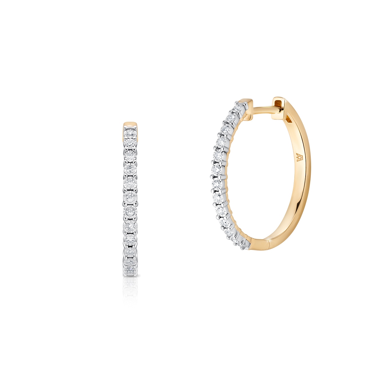 W.KRUK Kolczyki złote z diamentami