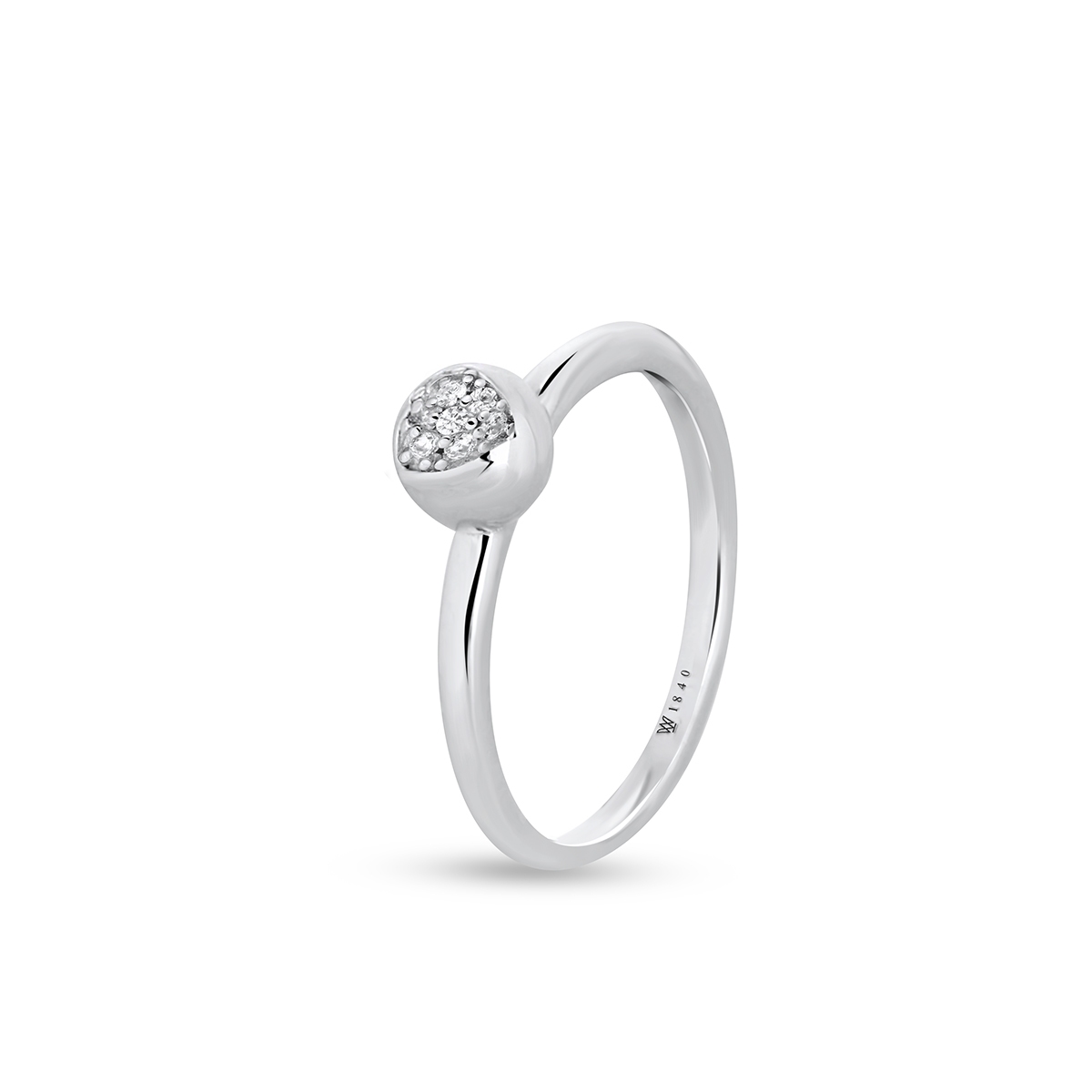 W.KRUK Pierścionek srebrny z cyrkoniami