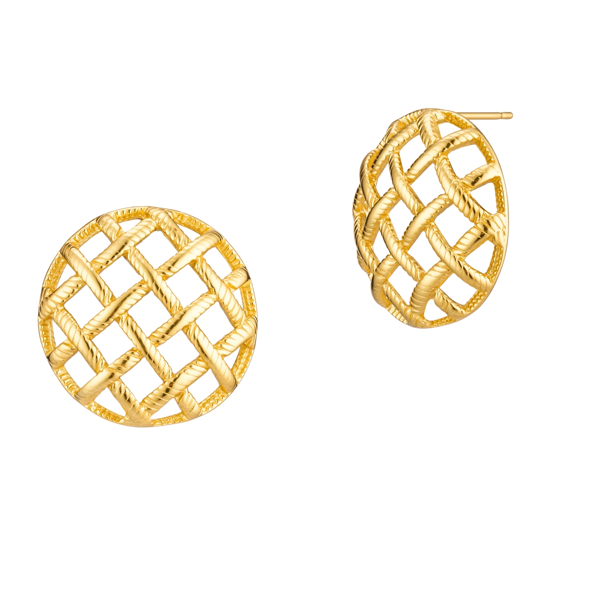 W.KRUK Okrągłe kolczyki ażurowe Basics