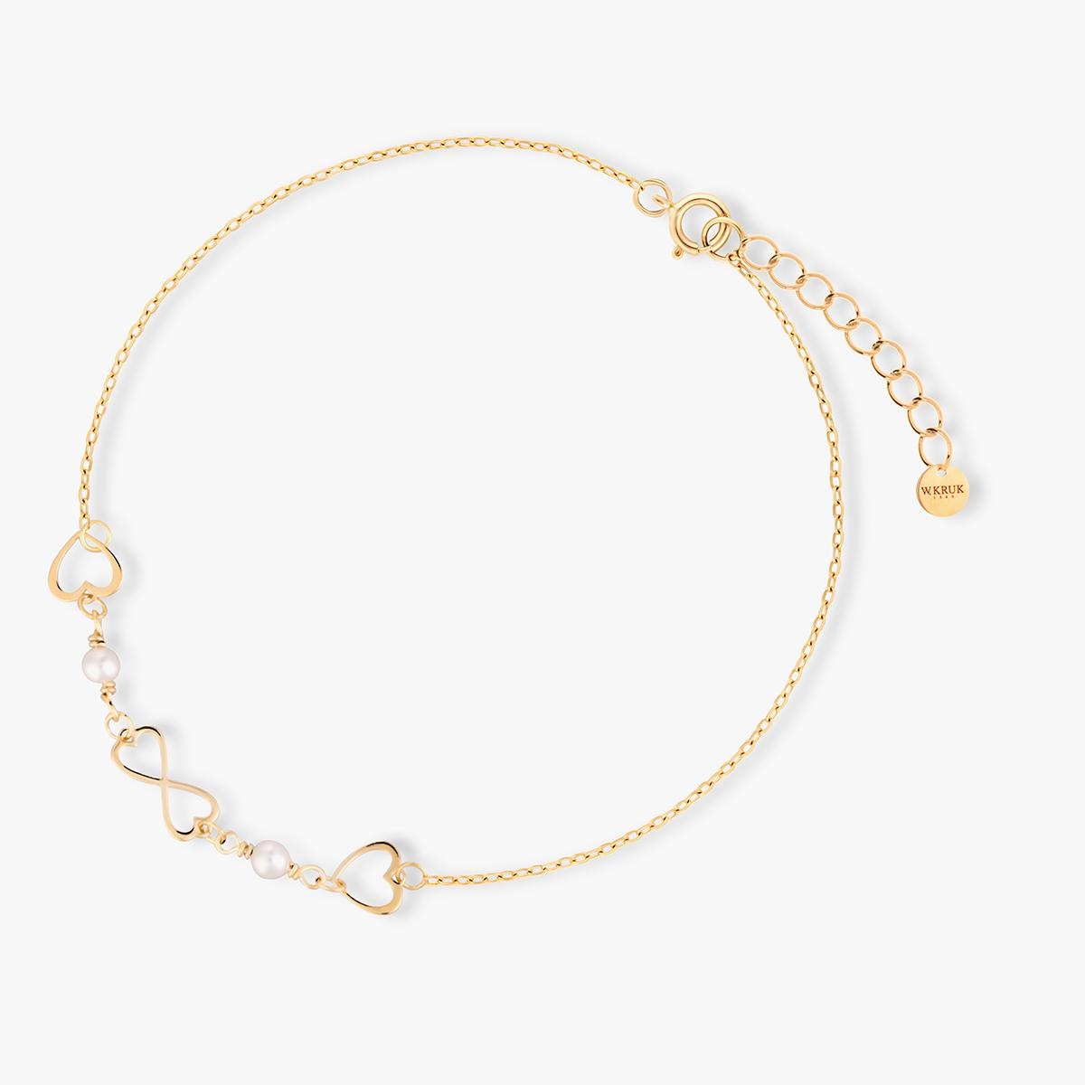 W.KRUK Bransoleta srebrna z perłami