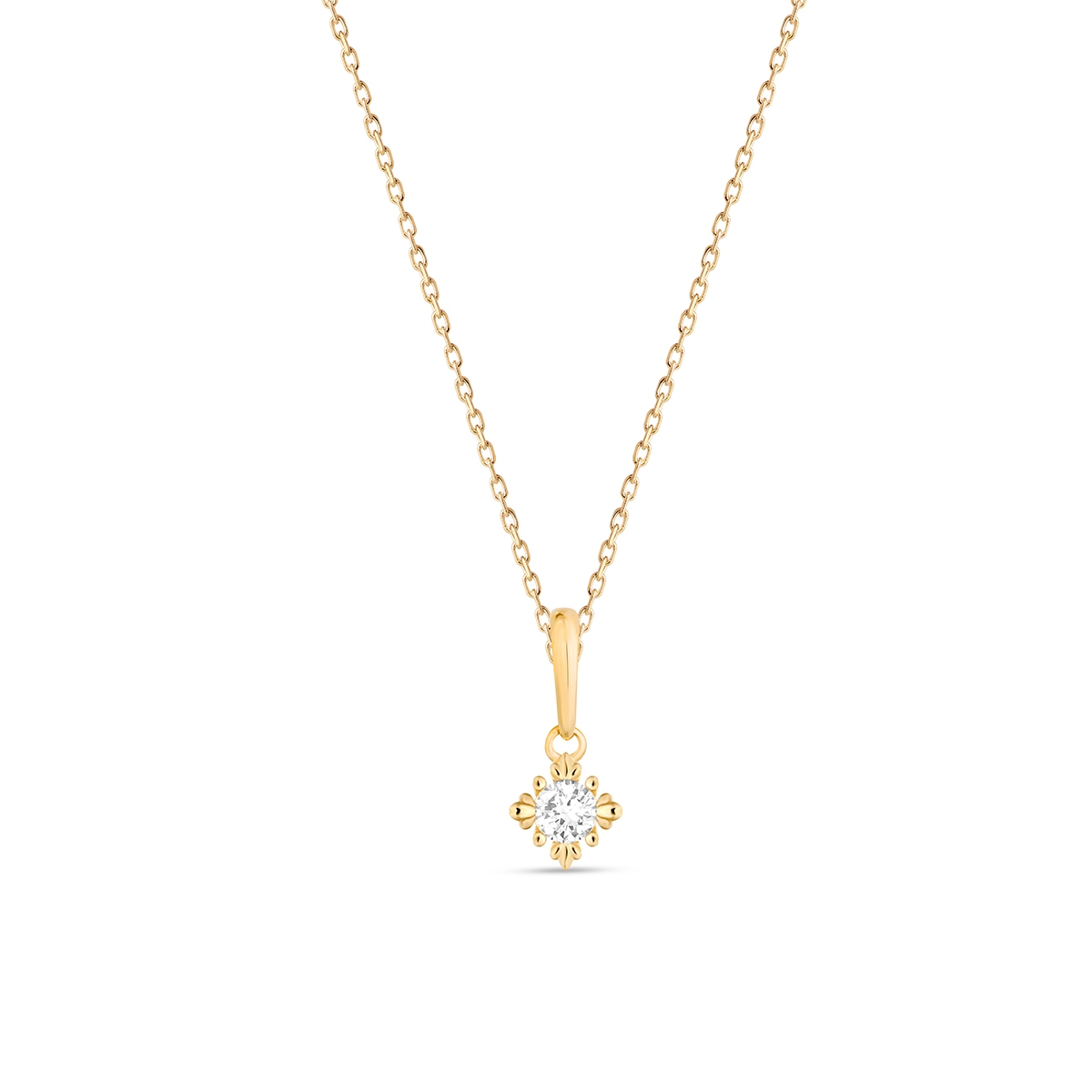 W.KRUK Wisiorek złoty z cyrkonią