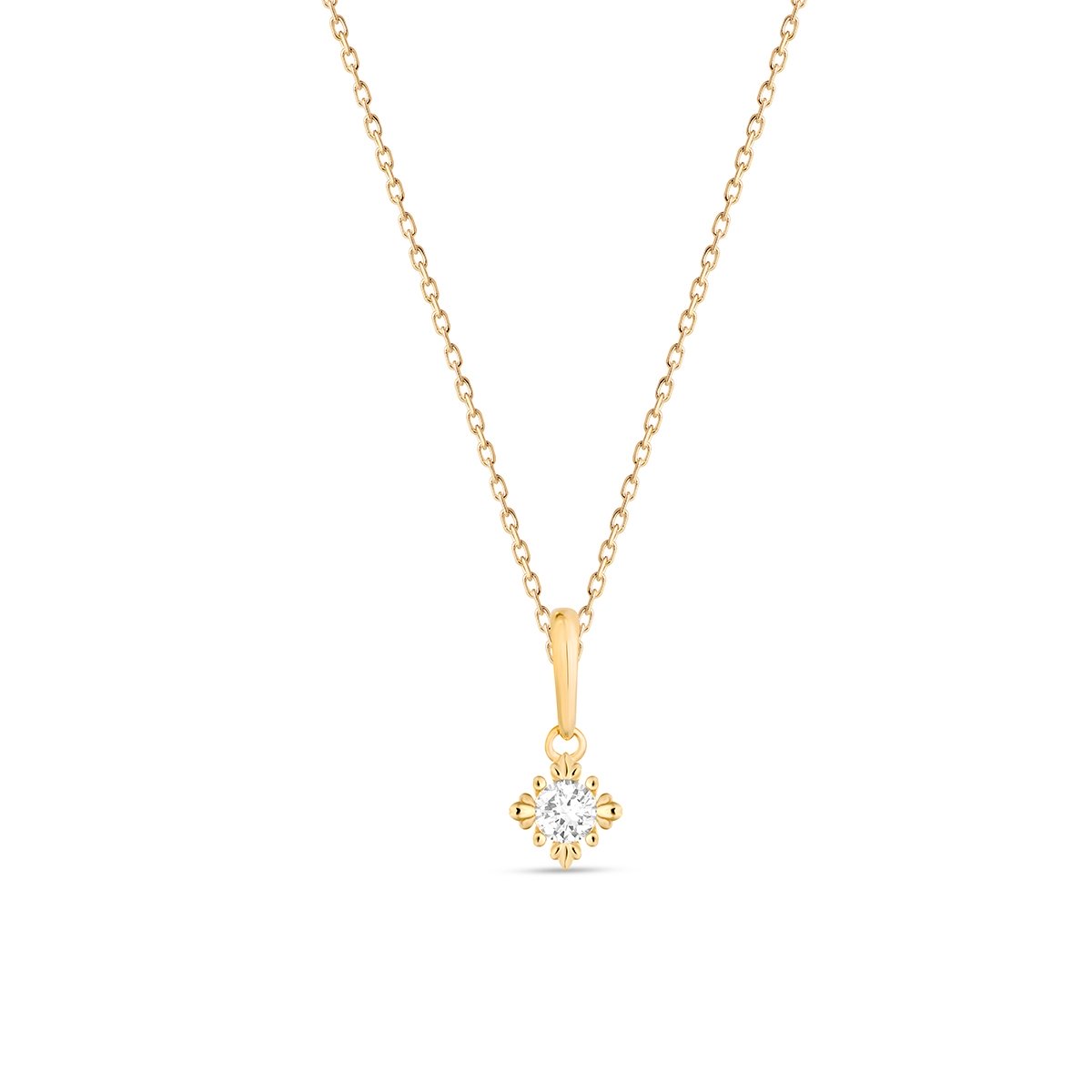 W.KRUK Wisiorek złoty z cyrkonią