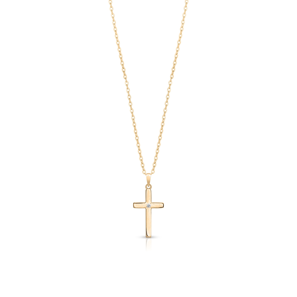 W.KRUK Wisiorek złoty krzyżyk