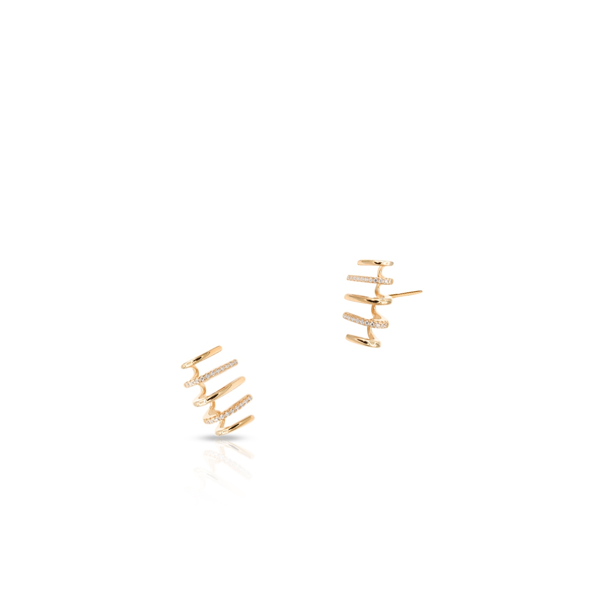 W.KRUK Kolczyki srebrne pozłacane