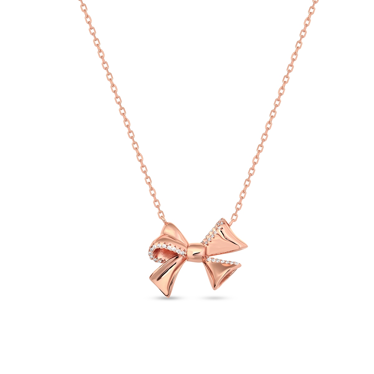 W.KRUK Naszyjnik srebrny z kokardą